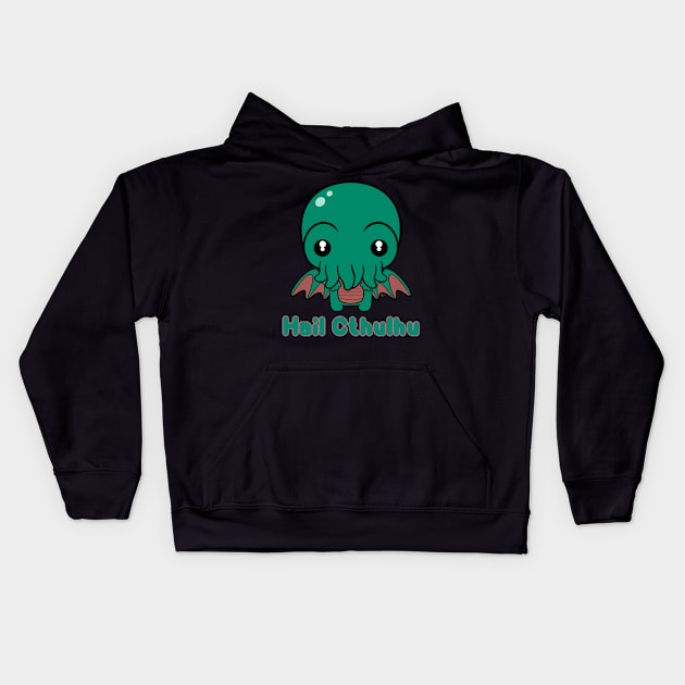 R’lyeh Cute Kids Hoodie by Meowlentine